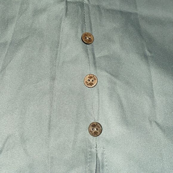 Vintage mint green front slit midi a line trad modest elegant high waisted skirt - Picture 7 of 11